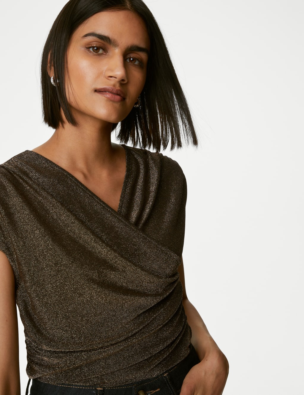 Sparkly Wrap Top image 3