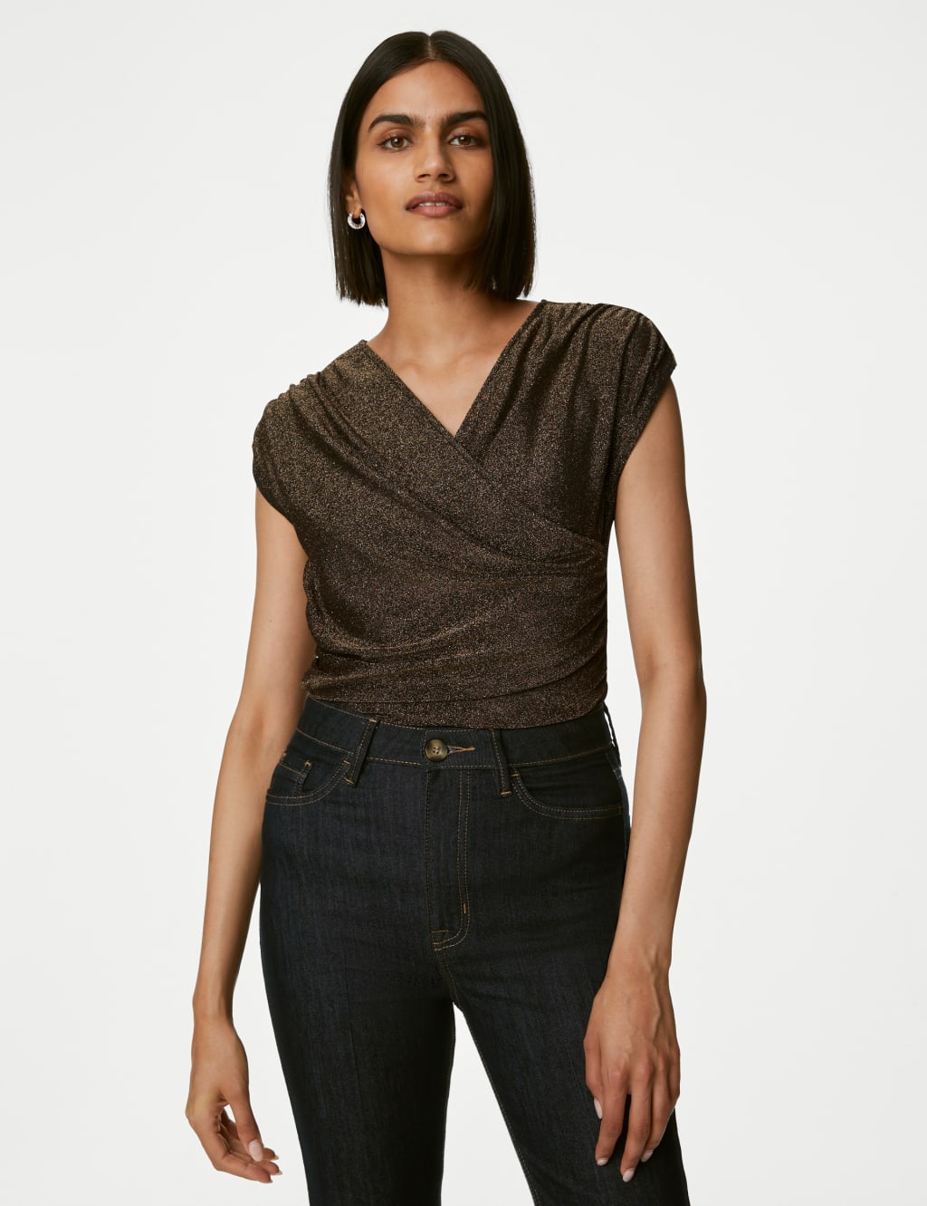Sparkly Wrap Top image 4