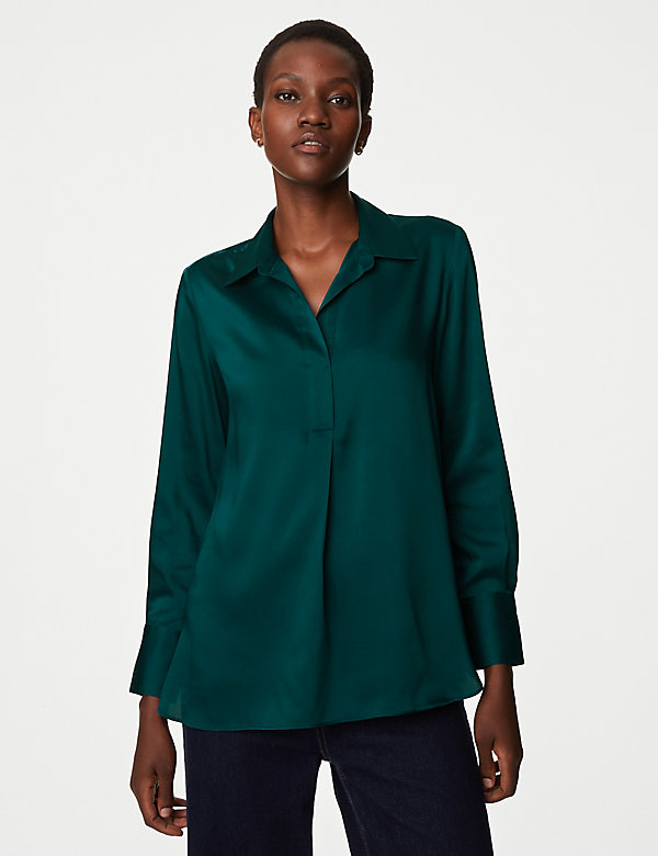 Collared Popover Blouse - PT