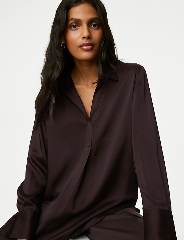 Collared Popover Blouse - AT