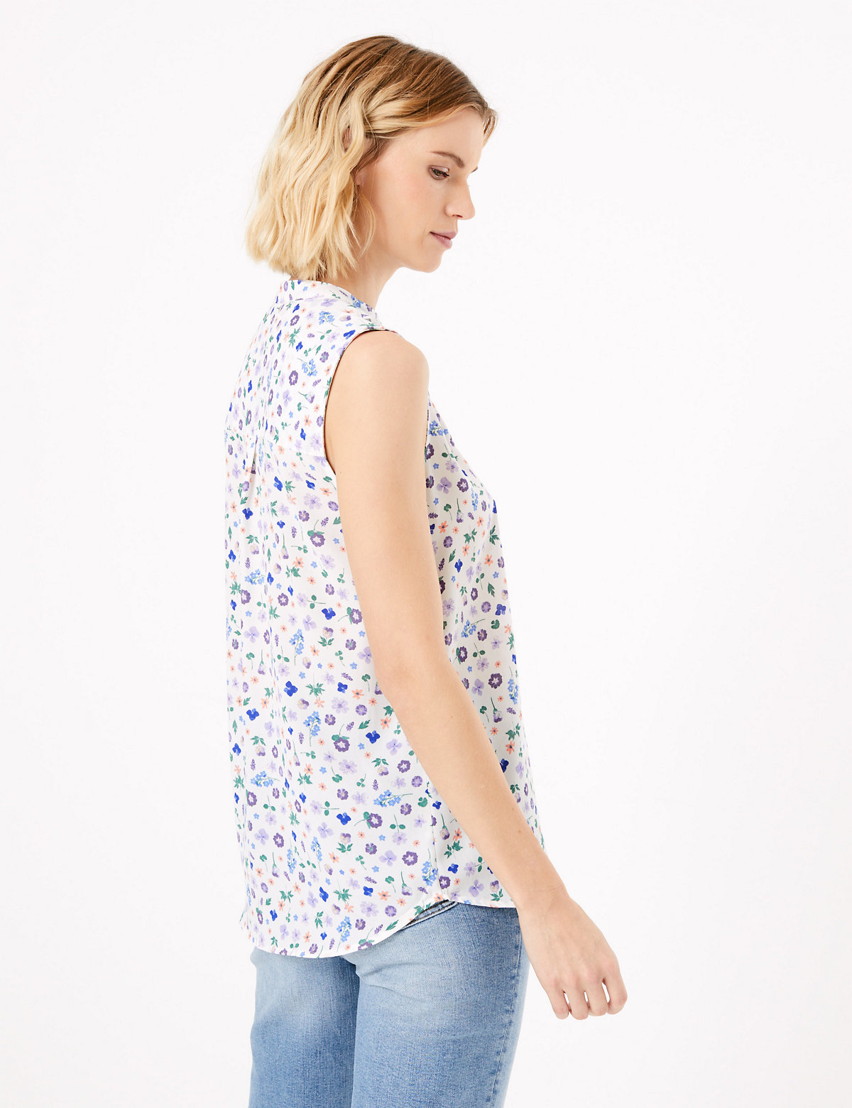 Floral Print Shell Top