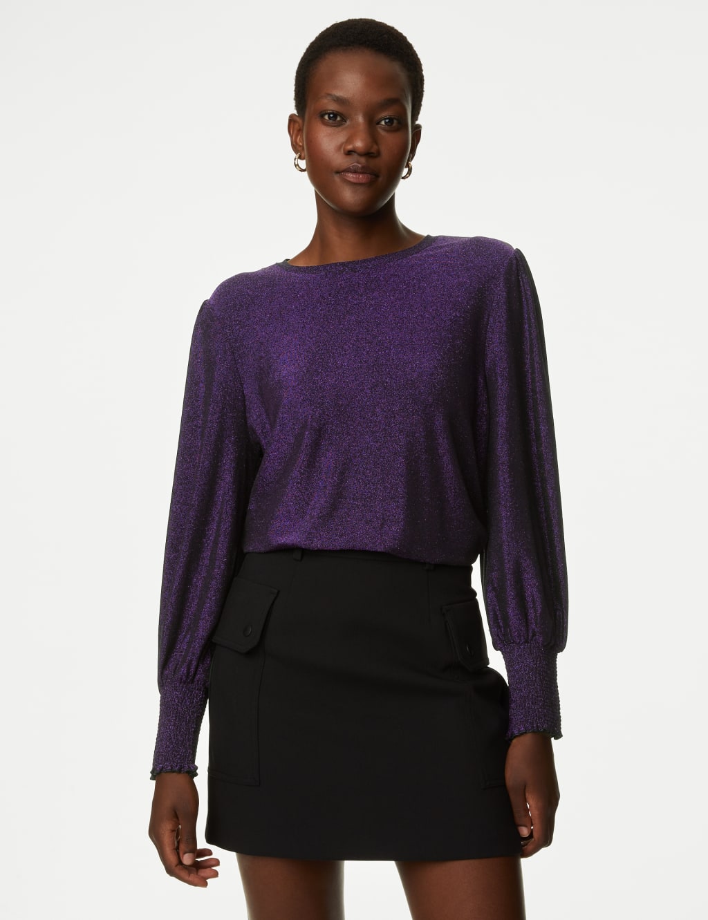 Sparkly Round Neck Blouse image 3