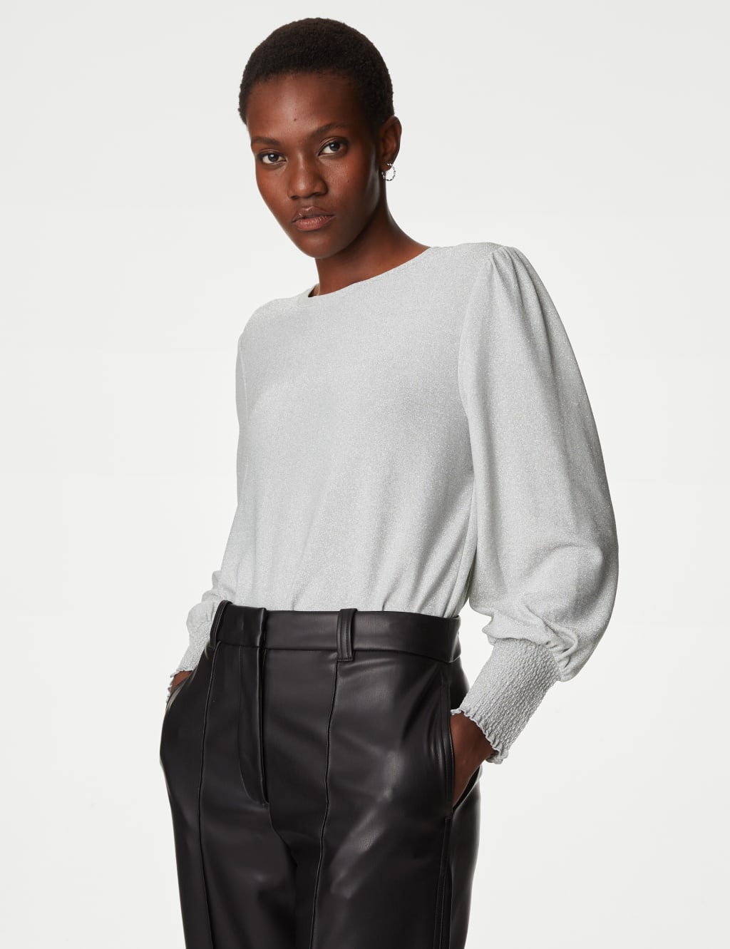 Sparkly Round Neck Blouse image 1