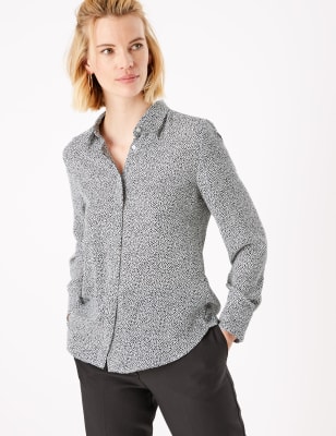 Overhemd met lange mouwen en dierenprint