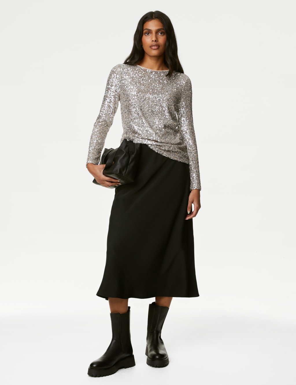 Sequin Round Neck Top image 6