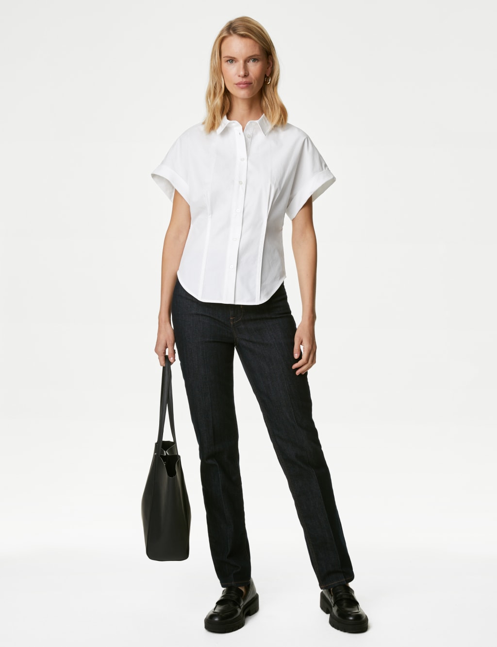 Pure Cotton Collared Shirt image 3