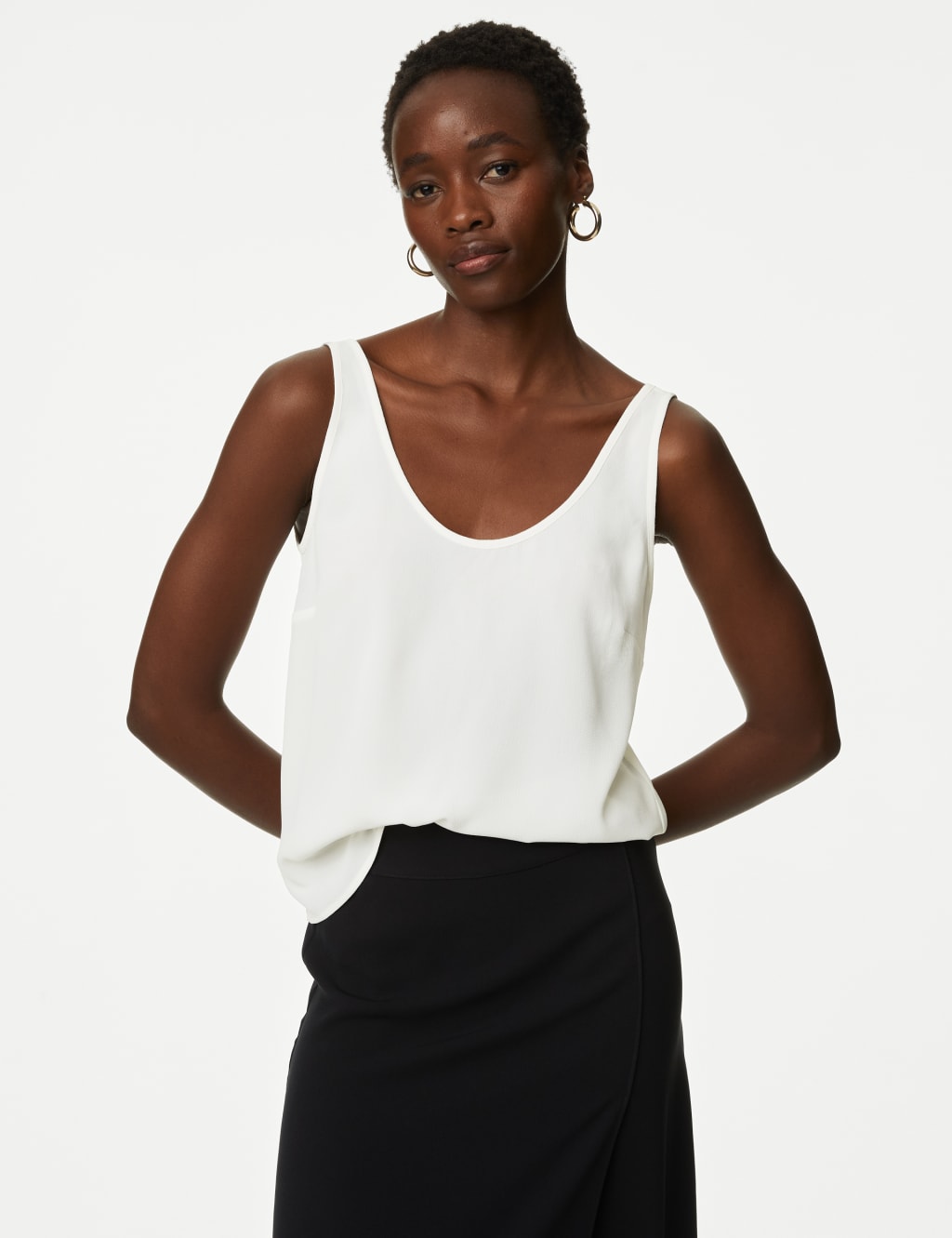 SLEEVELESS TOP - White