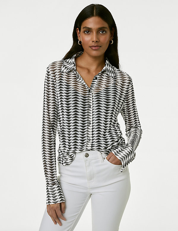 Printed Collared Shirt - IS