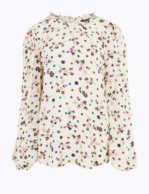 frill neck blouse uk