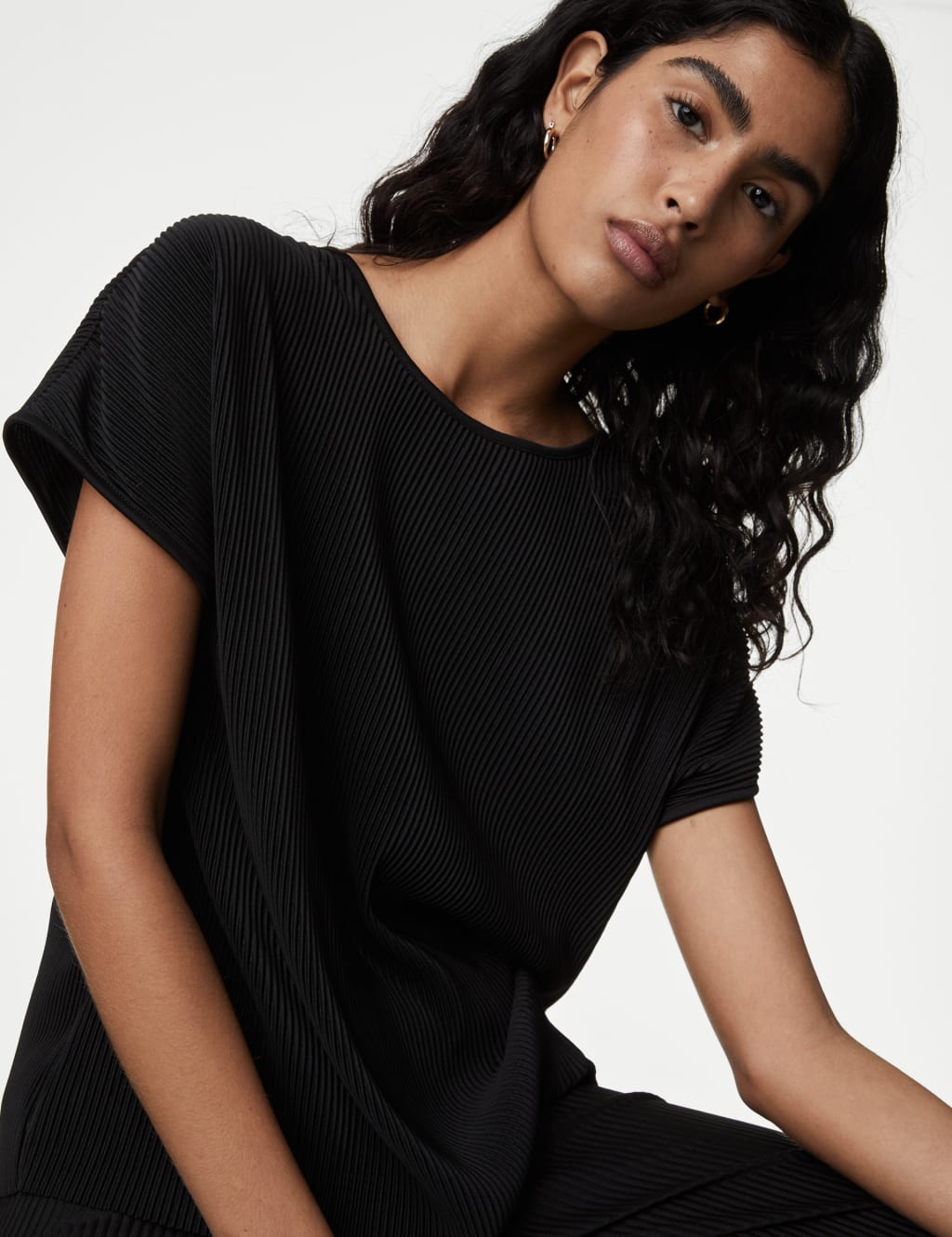 Marks and spencer black evening tops cheap