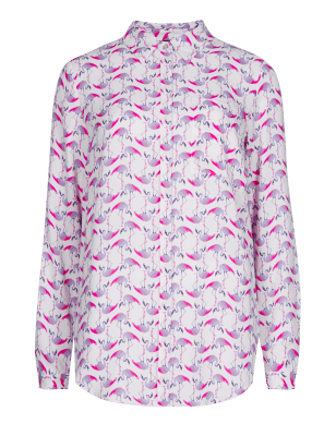 Flamingo Print Blouse | M&S Collection | M&S