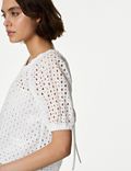 Pure Cotton Broderie Blouse