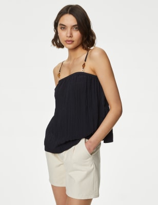 

M&S Collection Top estilo camisola con detalle de abaloriosWomens - Black, Black