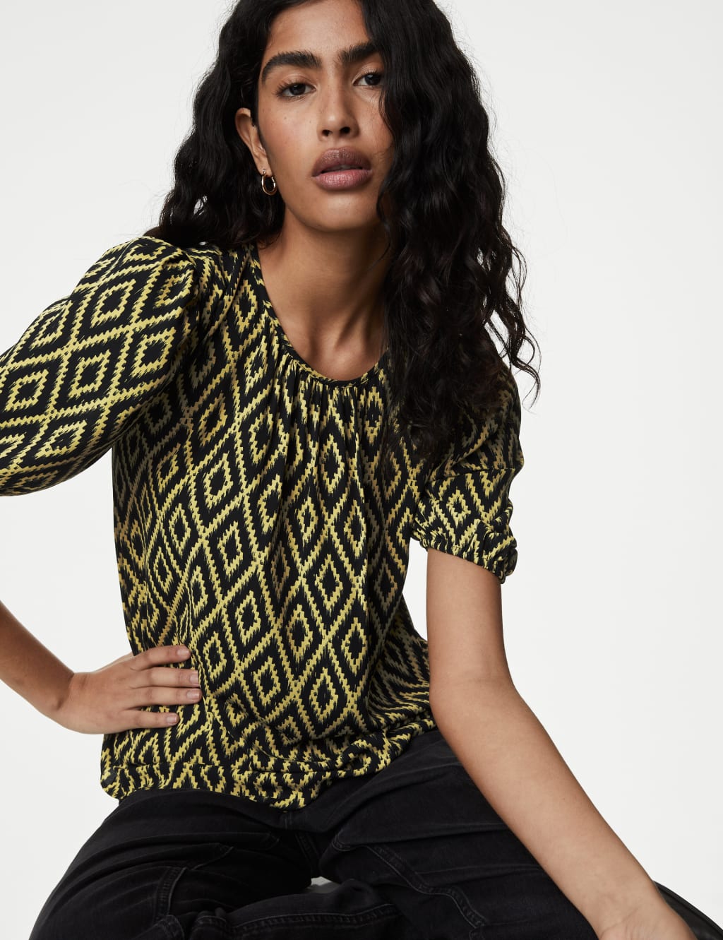 Marks and spencer black evening tops on sale