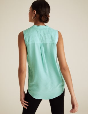 women's sleeveless shell blouses