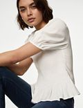 Μεσάτη μπλούζα με σούρες με υψηλή περιεκτικότητα σε modal