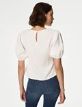 Modal Rich Shirred Waisted Blouse