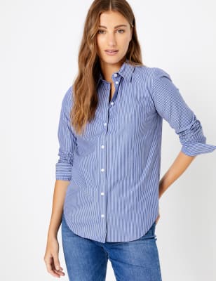 Chemise en coton Pima &agrave; rayures