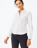 Cotton Polka Dot Fitted Shirt