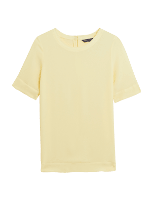 

M&S Collection Top de manga corta texturizadaWomens - Pale Gold, Pale Gold