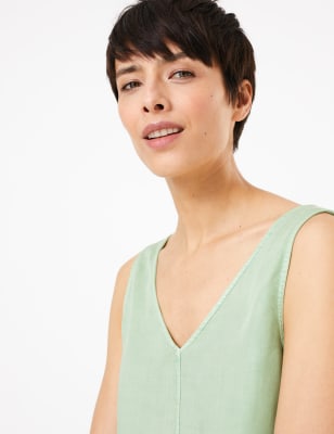 D&eacute;bardeur en Tencel&trade; &agrave; col en V