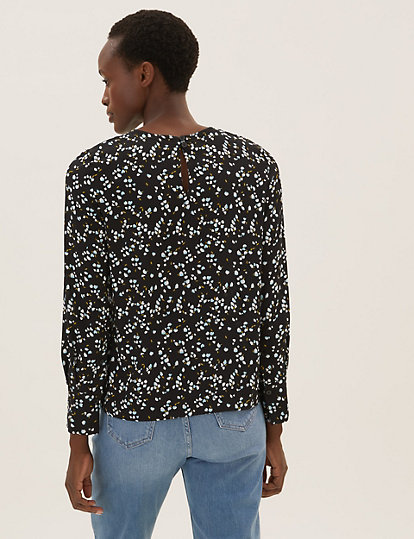 Ditsy Floral Long Sleeve Top