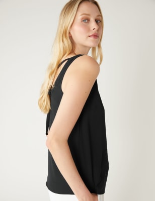 2 Pack Fitted Scoop Neck Camisole Top, M&S Collection