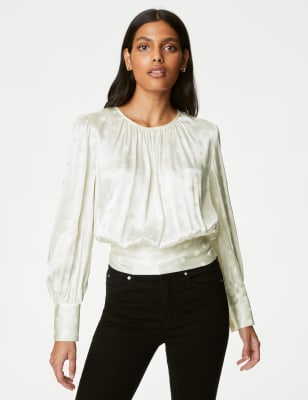 M&s store satin blouse