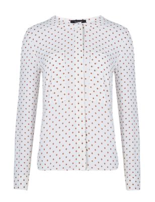 Long Sleeve Spotted Blouse | Autograph | M&S