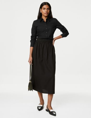 Fashion Blouses Slip-over Blouses Zara Basic Slip-over Blouse embroidered lettering casual look 
