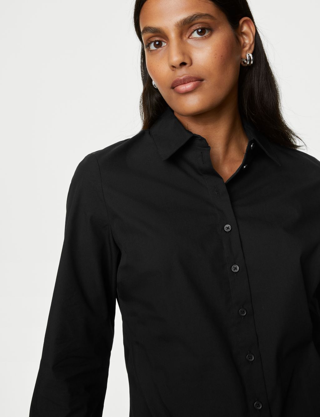 Cotton Rich Fitted Collared Shirt image 3