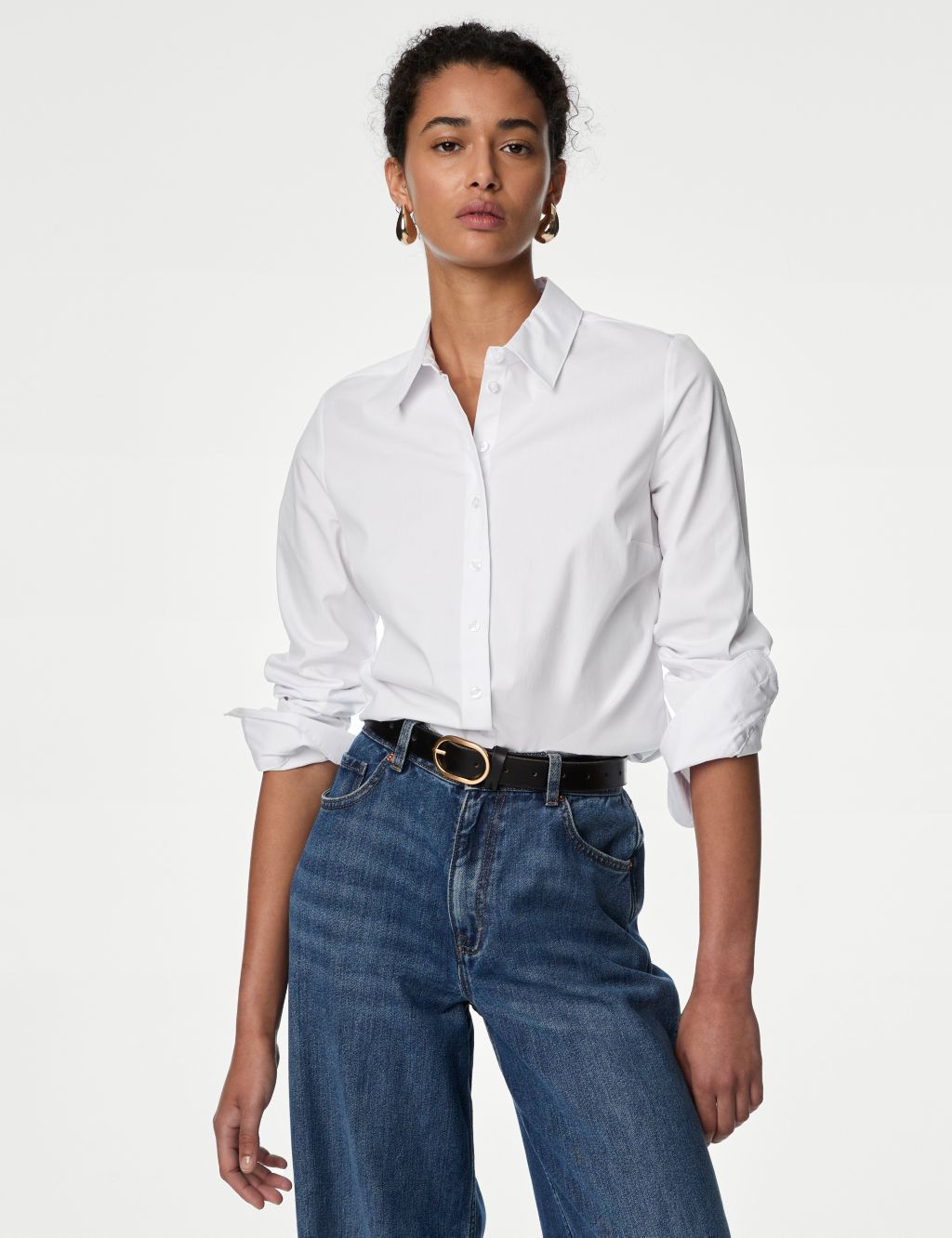 Cotton Rich Fitted Collared Shirt image 1