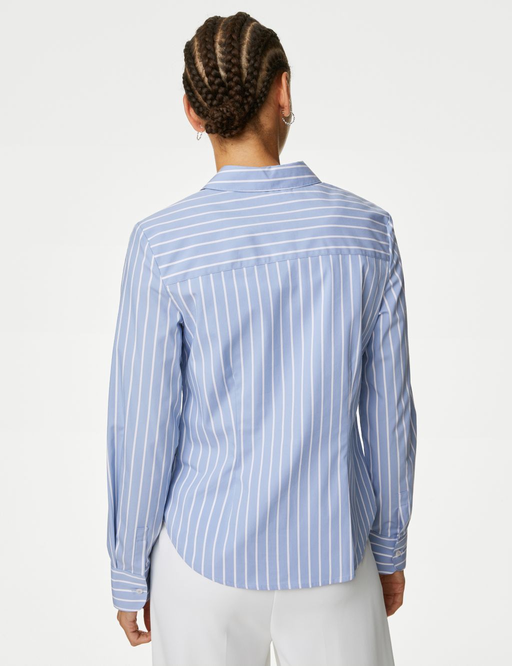 Cotton Rich Striped Fitted Shirt image 4