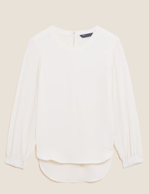

Womens M&S Collection Strukturiertes Langarm-Oberteil - Light Cream, Light Cream