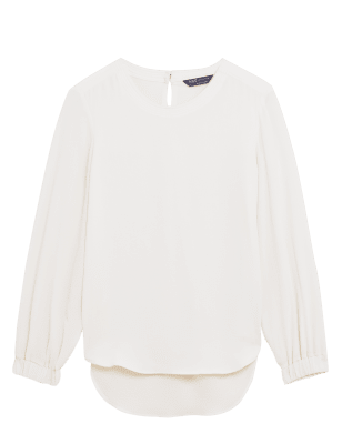 

Womens M&S Collection Textured Long Sleeve Top - Light Cream, Light Cream