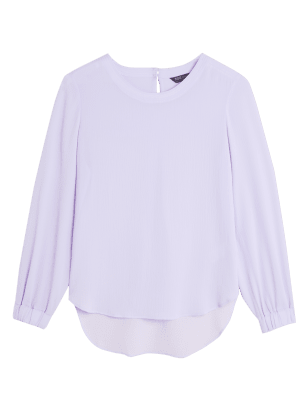 

Womens M&S Collection Textured Long Sleeve Top - Pale Lilac, Pale Lilac