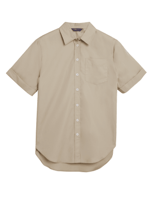 

Womens M&S Collection Extragroßes Hemd aus reiner Baumwolle im Girlfriend-Stil - Buff, Buff
