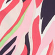 Satin Printed Popover Blouse - multi
