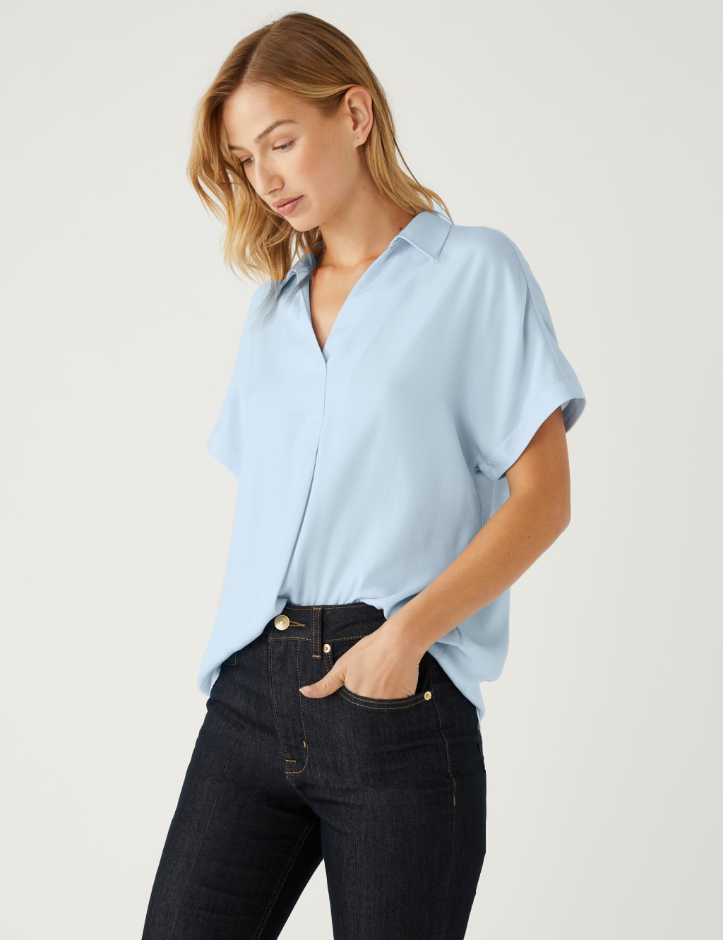Satin Popover Blouse image 3