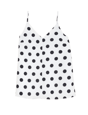 

M&S Collection Top estilo camisola de lino de topos de escote en picoWomens - White Mix, White Mix
