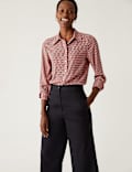 Printed Collared Long Sleeve Shirt