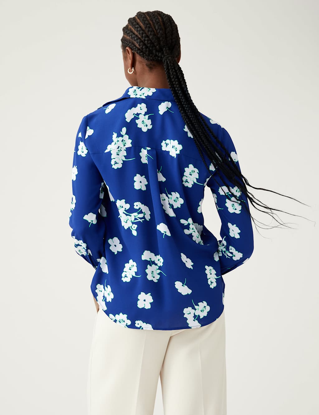 Printed Collared Long Sleeve Shirt image 4