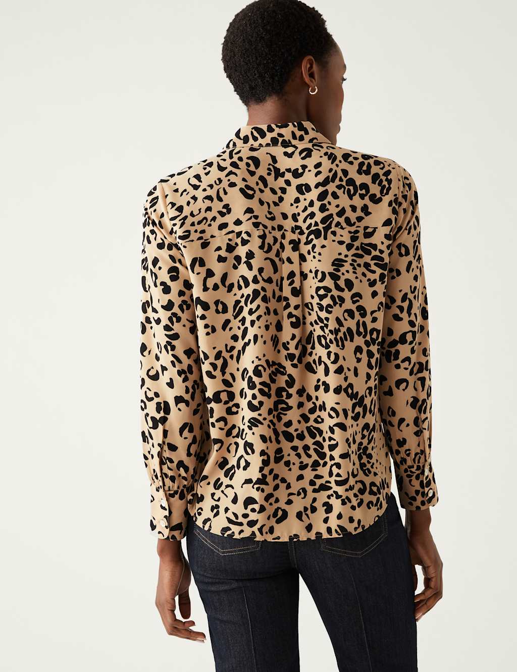 Printed Collared Long Sleeve Shirt image 4