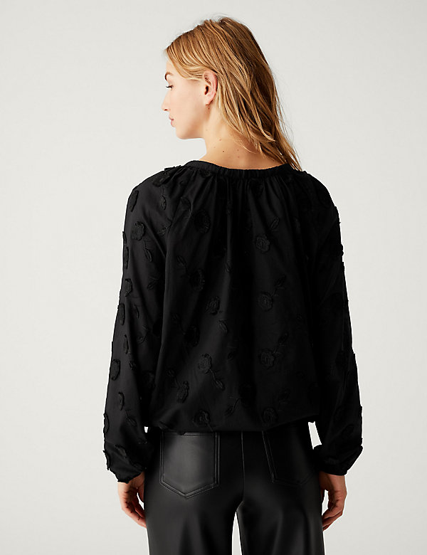 Pure Cotton Embroidered Blouse - AU
