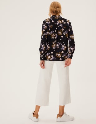 Chicbeautyy Collared Long Sleeve Shirt