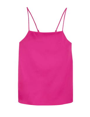 

Womens M&S Collection Square Neck Sleeveless Cami Top - Fuchsia, Fuchsia