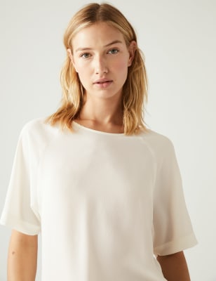 

Womens M&S Collection Round Neck Top - Ivory, Ivory
