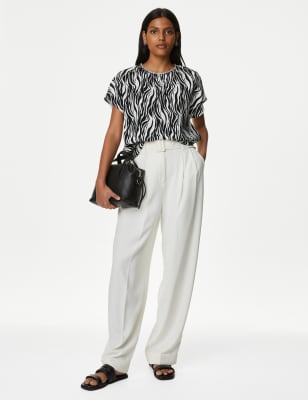 

M&S Collection Top estampado adornadoWomens - Black Mix, Black Mix
