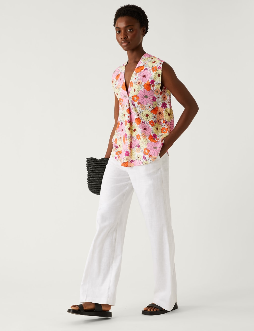 Hot Shot Blouse - Orange Multi