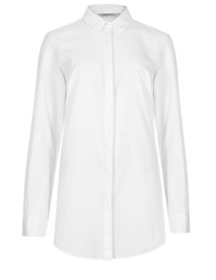 Pure Cotton Longline Shirt | M&S Collection | M&S